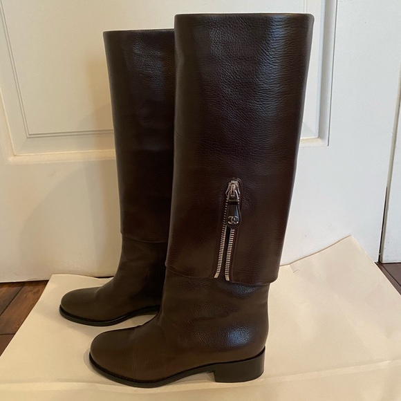Chanel boots size 38 dark brown - Picture 1 of 8